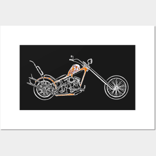 Chopper motorbike Posters and Art